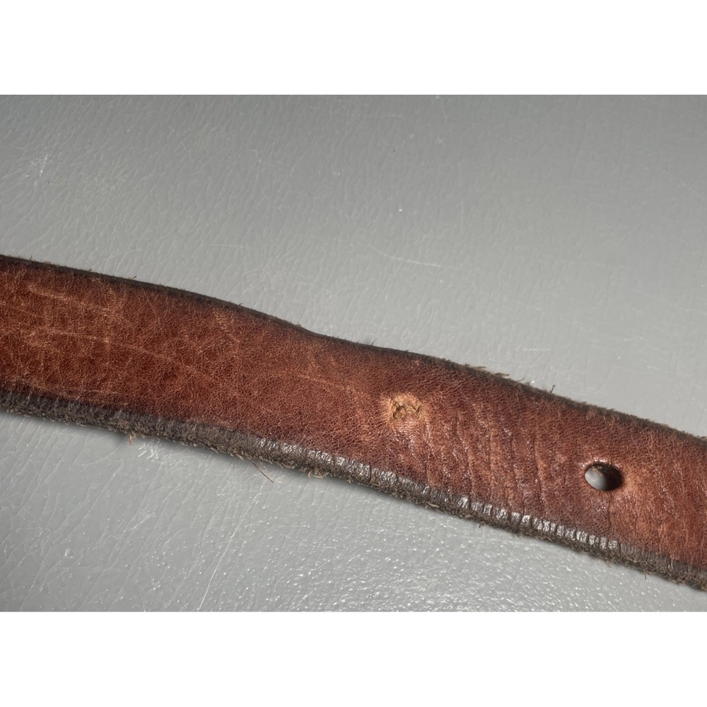 Vintage Fossil Leather Belt Brown Distress Leather Medium - Picture 14 of 15